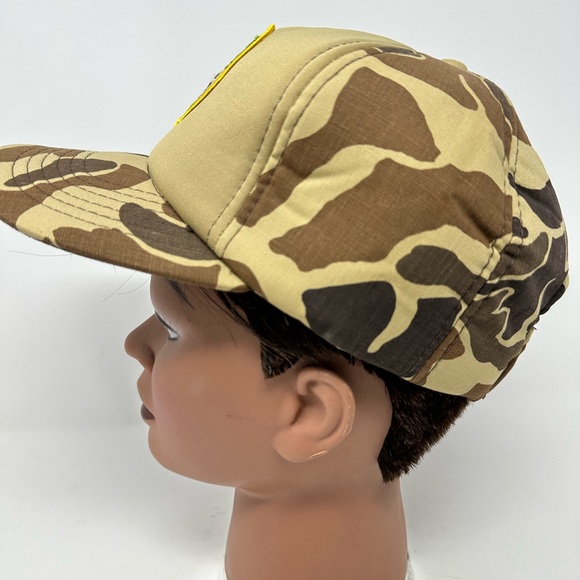 RARE Vintage Ducks Unlimited 50th Patch Snapback Hat Camo Solid Back Cap E9 - Picture 4 of 6